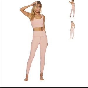 Beach Riot Ayla Pink Legging Ribbed Small